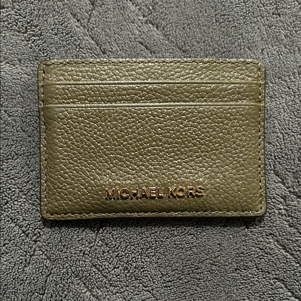Michael Kors Olive Leather Card Holder